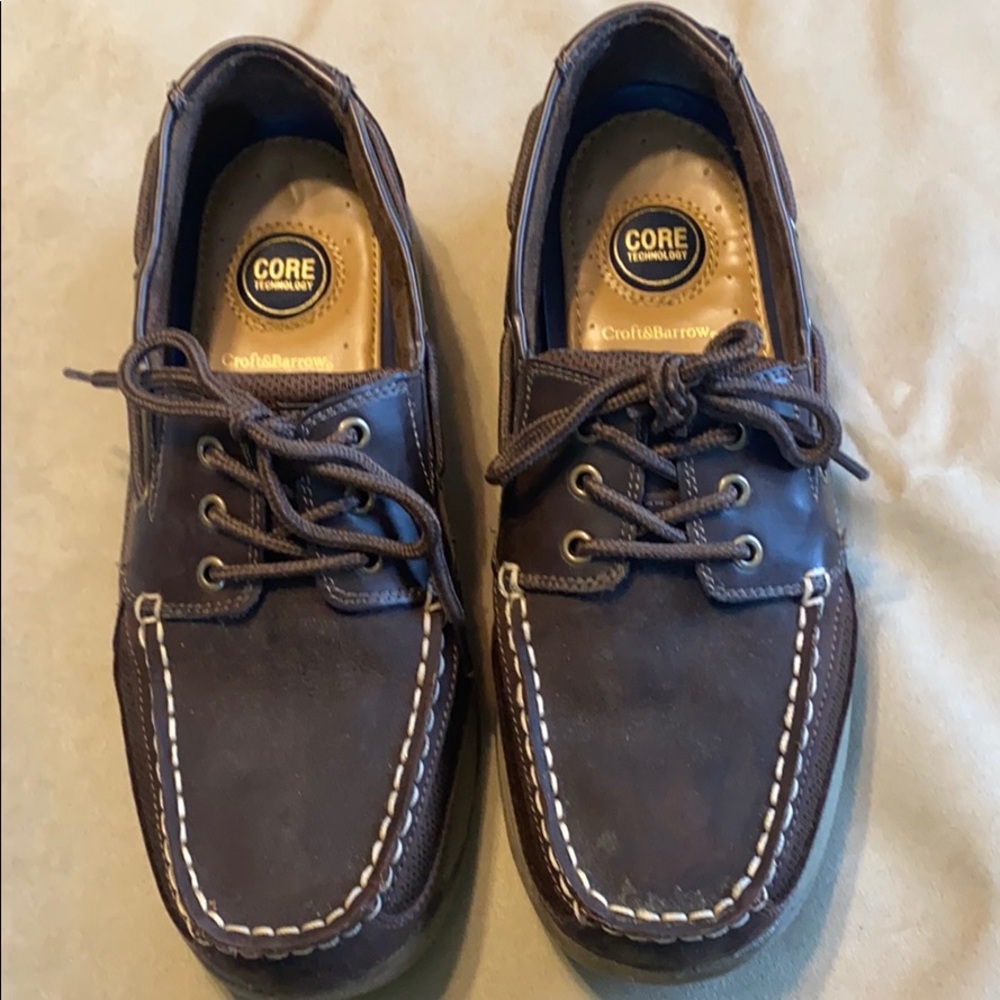 Leather and Canvas Boat Shoes